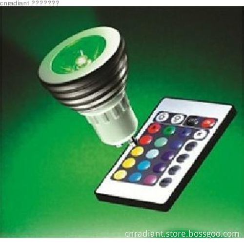 Gu10 RGB LED Spotlight,Remote control, 3W,Colour Changing,CE